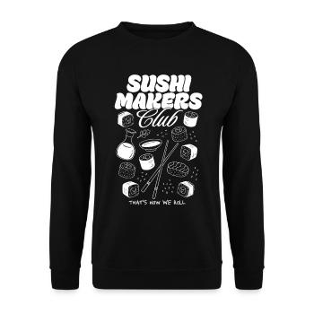 Club des Fabricants de Sushi - Sweat-shirt Unisexe - noir - Devant - Alina (178cm) & Michal (187cm)