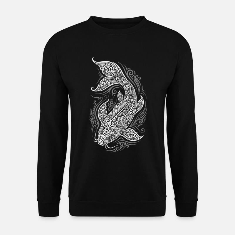 Ornament-Koi Fische - Unisex Pullover - Schwarz
