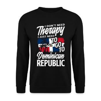 Drapeau de la République dominicaine Dom Rep Pride - Sweat-shirt Unisexe - noir - Devant - Alina (178cm) & Michal (187cm)