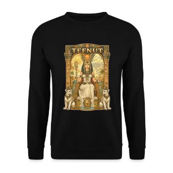 TEFNUT Throne - Unisex Sweatshirt - black - Front - Alina (178cm) & Michal (187cm)