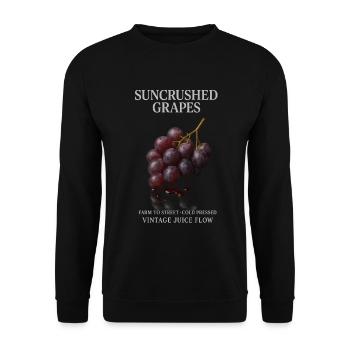 Grapes Fruit Grapes Summer - Unisex Sweatshirt - black - Front - Alina (178cm) & Michal (187cm)
