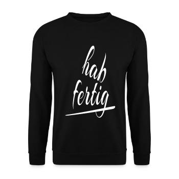 HAB FERTIG ! Handschrift Brush Script Unikat - Unisex Pullover - Schwarz - Vorne - Alina (178cm) & Michal (187cm)