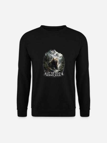 Grizzly Bear – Wildnis & Naturschutz - Unisex Pullover - Schwarz