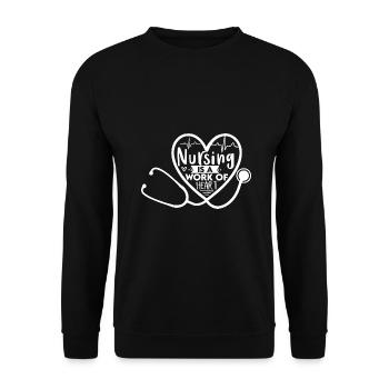 Nurse Nurse Gift - Unisex Sweatshirt - black - Front - Alina (178cm) & Michal (187cm)