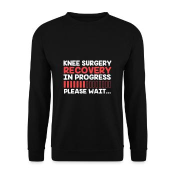 Knie Operation - Unisex Pullover - Schwarz - Vorne - Alina (178cm) & Michal (187cm)