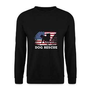 Dog Rescue Animal Rights Animal Rescue Animal Shelter - Unisex Sweatshirt - black - Front - Alina (178cm) & Michal (187cm)