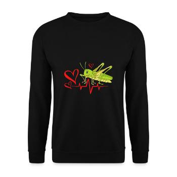 Grasshopper - Unisex Sweatshirt - black - Front - Alina (178cm) & Michal (187cm)