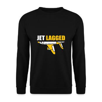 Pilot Airplane - Unisex Sweatshirt - black - Front - Alina (178cm) & Michal (187cm)