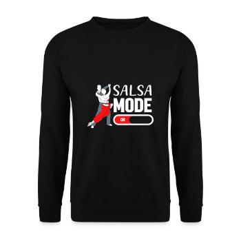 Salsa Dancer Dancer - Unisex Sweatshirt - black - Front - Alina (178cm) & Michal (187cm)