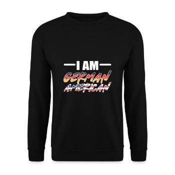 American German - Unisex Sweatshirt - black - Front - Alina (178cm) & Michal (187cm)
