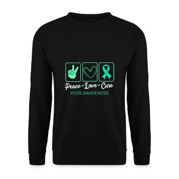 Sensibilisation au SOPK - Sweat-shirt Unisexe - noir - Devant - Alina (178cm) & Michal (187cm)