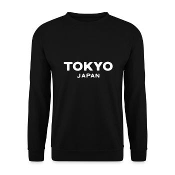 Tokyo Japon Asie Police Design Imprimer - Sweat-shirt Unisexe - noir - Devant - Alina (178cm) & Michal (187cm)