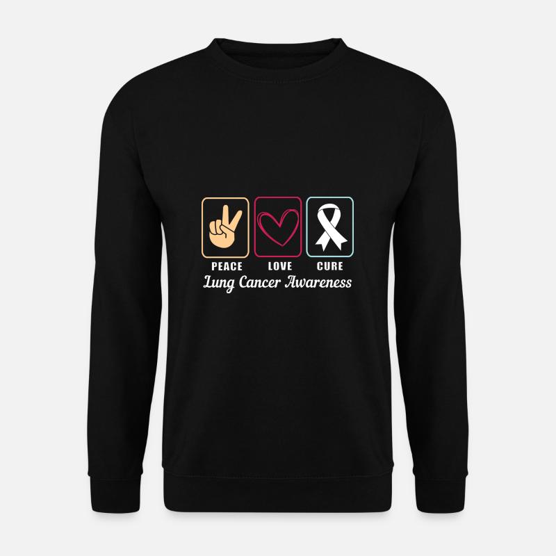 Lungenkrebs-Überlebender Krebs Lunge - Unisex Pullover - Schwarz