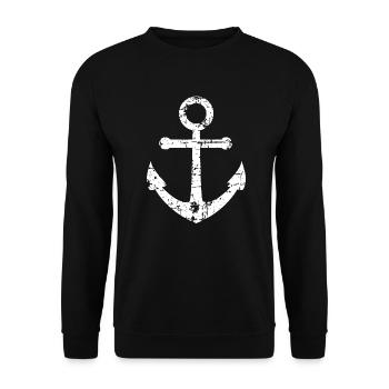 Anchor - Unisex Sweatshirt - black - Front - Alina (178cm) & Michal (187cm)