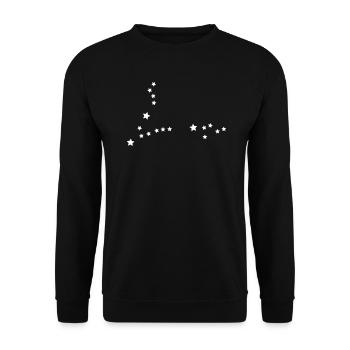 Sternbild Fische - Unisex Pullover - Schwarz - Vorne - Alina (178cm) & Michal (187cm)