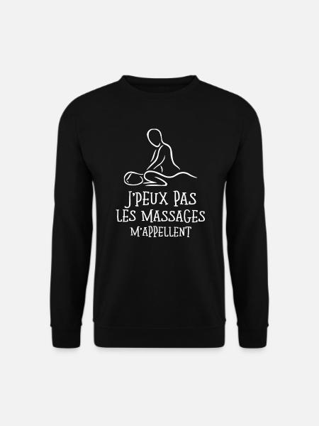 J'peux pas les massages m'appellent Couple - Sweat-shirt Unisexe - noir