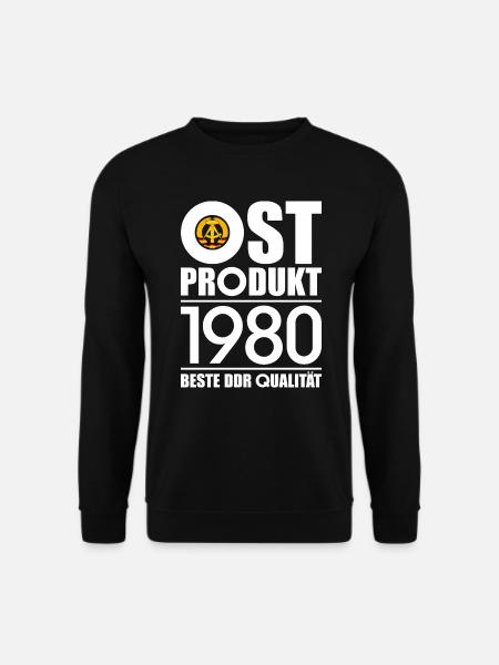 OSTPRODUKT 1980 DDR OSSI 46. GEBURTSTAG - Unisex Pullover - Schwarz