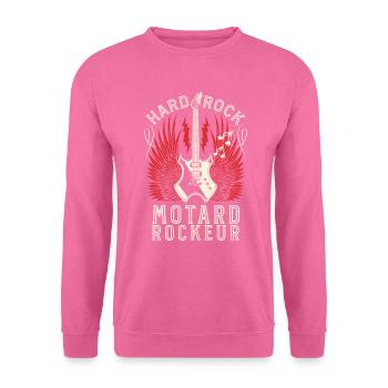 Hard Rock Metal Motard Rockeur - Sweat-shirt Unisexe - rose - Devant