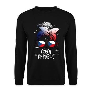 République tchèque - Sweat-shirt Unisexe - noir - Devant - Alina (178cm) & Michal (187cm)