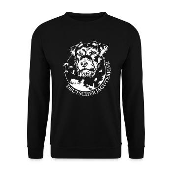 Terrier de chasse allemand Chiens de chasse Chiens Wilsigns - Sweat-shirt Unisexe - noir - Devant - Alina (178cm) & Michal (187cm)