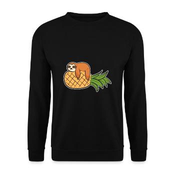 Pineapple - Unisex Sweatshirt - black - Front - Alina (178cm) & Michal (187cm)