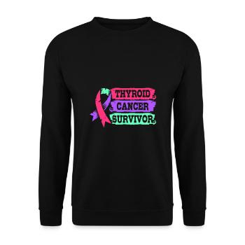 Schilddrüsenkrebs - Unisex Pullover - Schwarz - Vorne - Alina (178cm) & Michal (187cm)