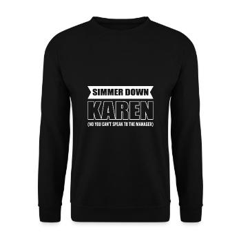Karen - Unisex Sweatshirt - black - Front - Alina (178cm) & Michal (187cm)
