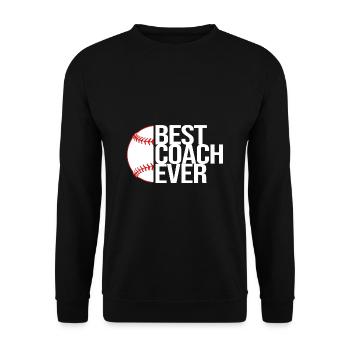 Entraîneur de baseball - Sweat-shirt Unisexe - noir - Devant - Alina (178cm) & Michal (187cm)