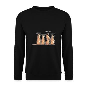 Suricate - Sweat-shirt Unisexe - noir - Devant - Alina (178cm) & Michal (187cm)