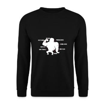Jiu Jitsu Self Defense - Unisex Sweatshirt - black - Front - Alina (178cm) & Michal (187cm)