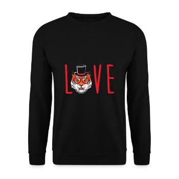 Sabre-toothed tiger - Unisex Sweatshirt - black - Front - Alina (178cm) & Michal (187cm)