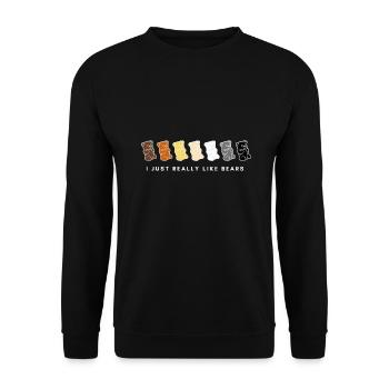 Gay Bear Chaser for CSD Outfit and Gay Pride LGBT - Unisex Sweatshirt - black - Front - Alina (178cm) & Michal (187cm)