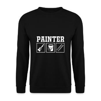 Maler - Unisex Pullover - Schwarz - Vorne - Alina (178cm) & Michal (187cm)