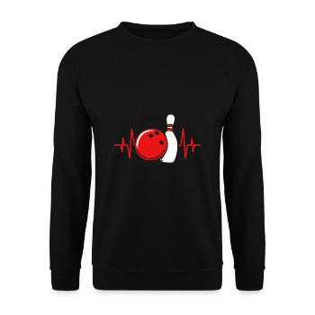 Bowling - Unisex Sweatshirt - black - Front - Alina (178cm) & Michal (187cm)