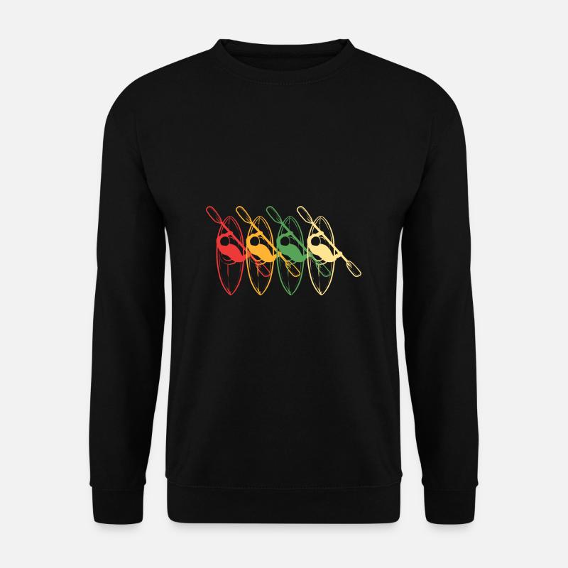 Kajak Kajakfahren Kanu Kanusport - Unisex Pullover - Schwarz