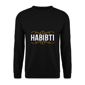 Muslim Habibi - Unisex Sweatshirt - black - Front - Alina (178cm) & Michal (187cm)