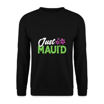 Maui Hawaii Hawaiian - Unisex Pullover - Schwarz - Vorne - Alina (178cm) & Michal (187cm)