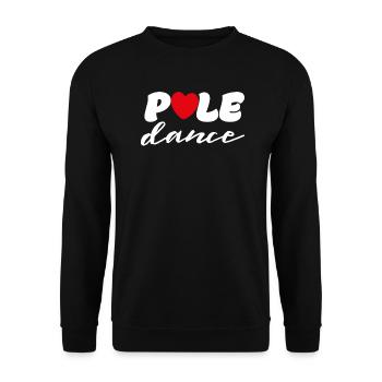 Pole Dance Pole Fitness Pole Dancer Geschenk - Unisex Pullover - Schwarz - Vorne - Alina (178cm) & Michal (187cm)