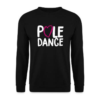 Pole Dance Pole Dance Love Fitness Gift - Unisex Sweatshirt - black - Front - Alina (178cm) & Michal (187cm)
