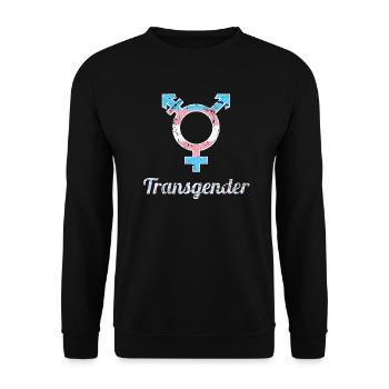 Transgender Trans LGBT Transexuel - Unisex Sweatshirt - black - Front - Alina (178cm) & Michal (187cm)