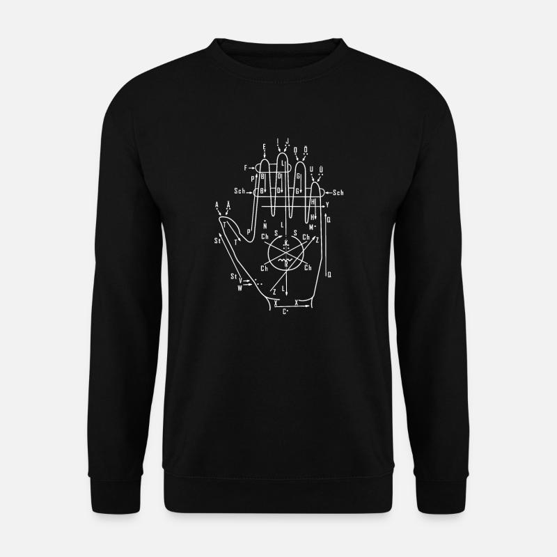 Lernen Lernhandschuh Cadeau Taubblind - Sweat-shirt Unisexe - noir