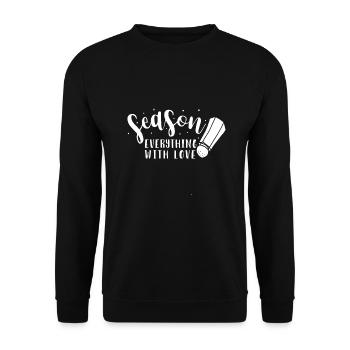 salt and pepper - Unisex Sweatshirt - black - Front - Alina (178cm) & Michal (187cm)