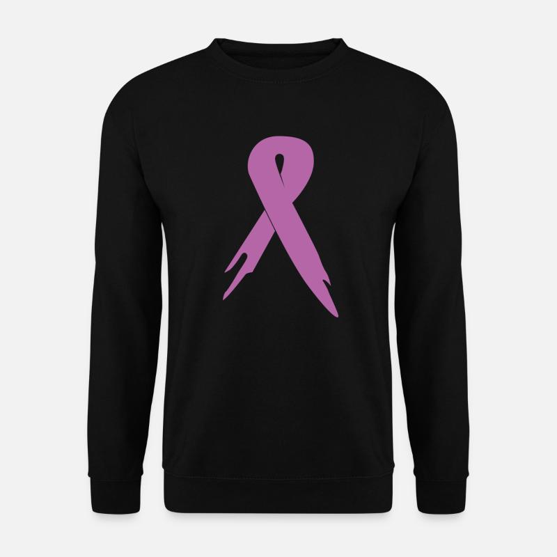 Krebs Schleife Shirt Geschenk - Unisex Pullover - Schwarz
