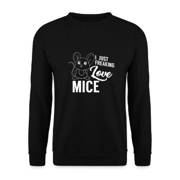 Maus - Unisex Pullover - Schwarz - Vorne - Alina (178cm) & Michal (187cm)