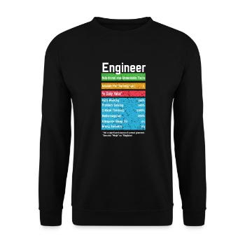 Ingénieur Information sur la valeur nutritive - Sweat-shirt Unisexe - noir - Devant - Alina (178cm) & Michal (187cm)