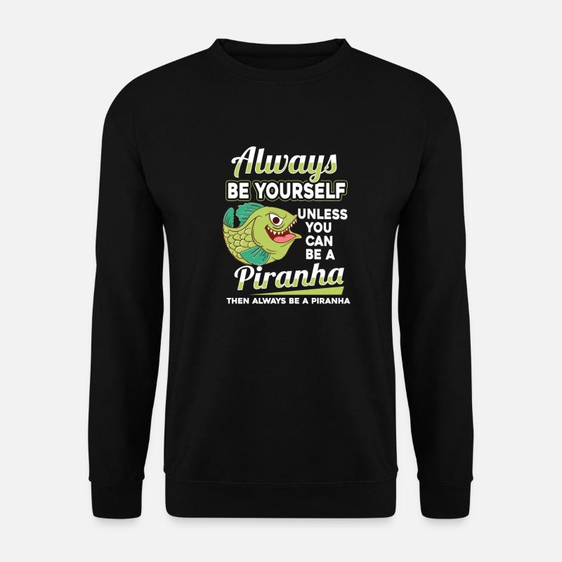 Piranha - Unisex Pullover - Schwarz