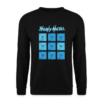 Nerd Science Shirt Gift for Geeks Heavy Metal - Unisex Sweatshirt - black - Front - Alina (178cm) & Michal (187cm)