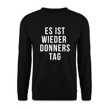 It is again Thursday - Politics protest Vienna - Unisex Sweatshirt - black - Front - Alina (178cm) & Michal (187cm)