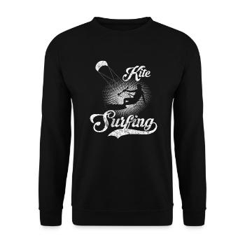 Surfer Kitesurfing Kitesurfer Kitesurfing - Unisex Sweatshirt - black - Front - Alina (178cm) & Michal (187cm)