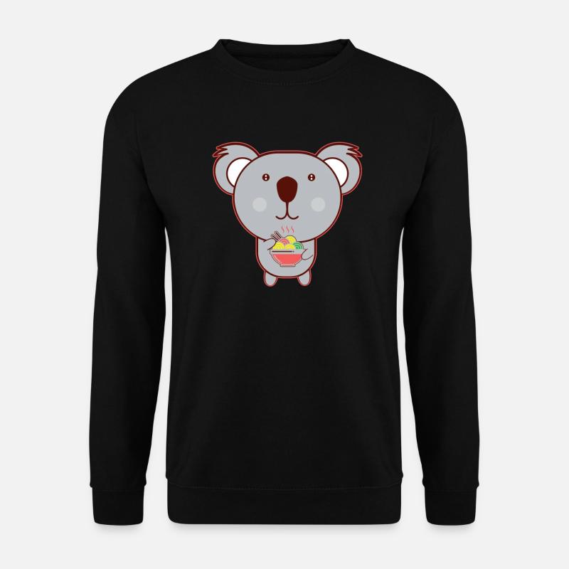 Sweet Koala eating - Unisex Pullover - Schwarz